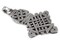 The Bead Chest Silver Ethiopian Coptic Cross Pendant, African Abyssinian Design, Orthodox Christian Pendant for Jewelry